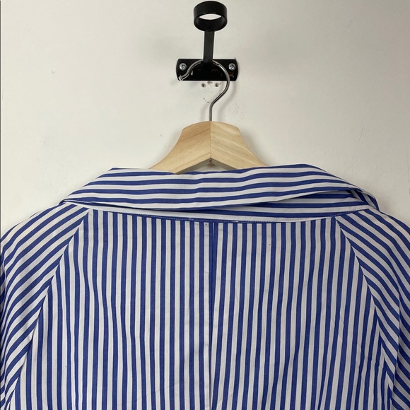 For The Republic Classy Nautical Blue and White Striped Size M Button Down Shirt - Picture 8 of 9